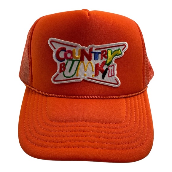 OTTO "Country Bumkin" Orange Snap Back Trucker Hat - Picture 1 of 6